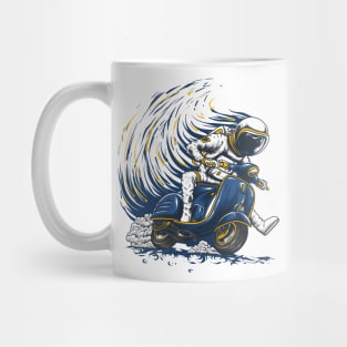 astronaut riding vespa Mug